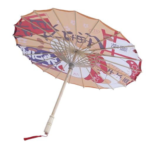 lachineuse - Dekorativer Regenschirm - Maneki Neko Dekoration - Japanische Glückskatze - Asiatische Tradition - Mehrfarbig - Höhe 50 cm - Ø 70 cm - Holz und Stoff - Japan Asien Geschenkidee von lachineuse