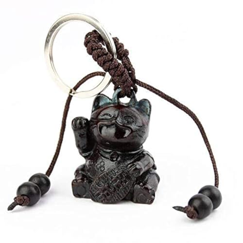 lachineuse – Schlüsselanhänger Maneki Neko Katze – Glücksbringer – Süße japanische Katze – Kawaii-Glückskatze – 3,5 x 3 x 3 cm – Japanische Geschenkidee – Farbe Rotbraun lachineuse – Schlüsselanhänger Maneki Neko Katze – Glücksbringer – Süße japanische Katze – Kawaii-Glückskatze – 3,5 x 3 x 3 cm – Japanische Geschenkidee – Farbe Rotbraun von lachineuse
