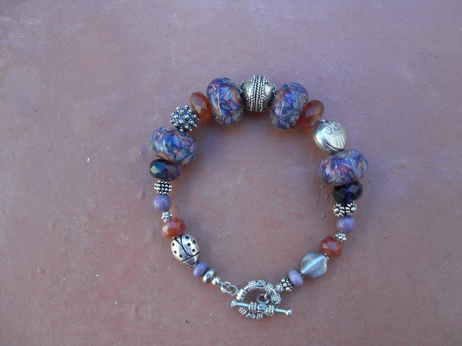 Lampwork Und Silberarmband Lampwork Und Silberarmband von ladybugcreationsjj