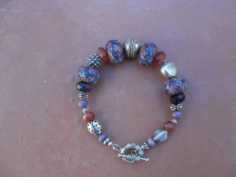 Lampwork Und Silberarmband Lampwork Und Silberarmband von ladybugcreationsjj