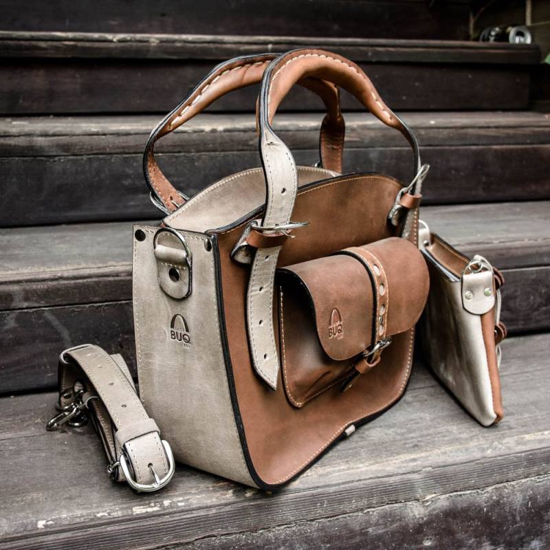 Handgefertigte Laptoptasche Aus Leder Boho Hobo Tote Mit Abnehmbarer Clutch von ladybuq