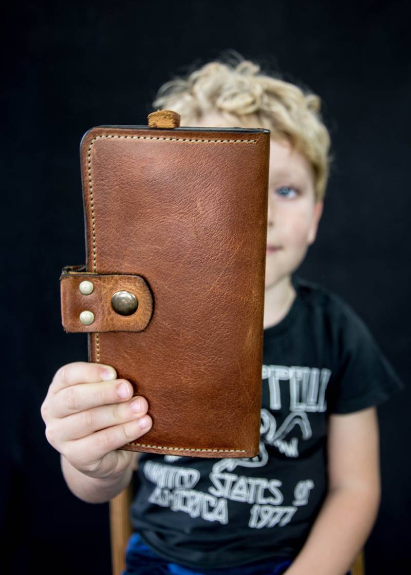 Monogrammierte Personalisierte Frauenbrieftasche Aus Originalem Leder Scheckheft von ladybuq