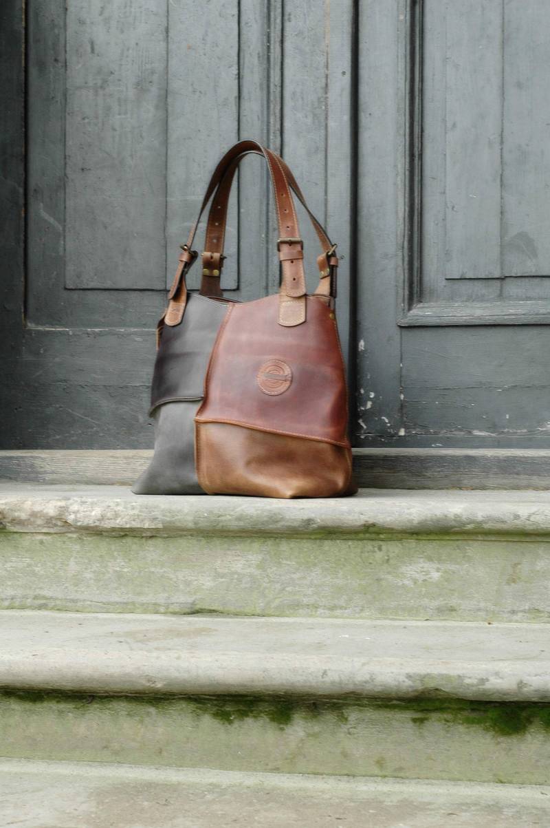 Extragroße Leder Umhängetasche Vintage Style Tragetasche Mit Abwaschbarem Innenfutter von ladybuq