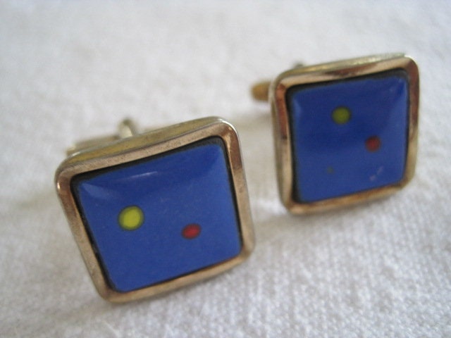 Emaille Manschettenknöpfe von lajunavintage