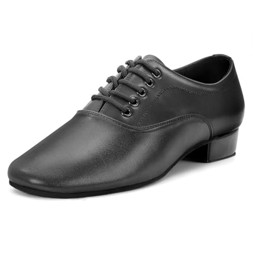 Lalaball Herren Ballsaal Tanzschuhe Leder Schnürschuhe Tanzschuhe für Latein Tango Salsa Walzer Schwarz, Schwarz, 42 EU Lalaball Herren Ballsaal Tanzschuhe Leder Schnürschuhe Tanzschuhe für Latein Tango Salsa Walzer Schwarz, Schwarz, 42 EU von lalaball