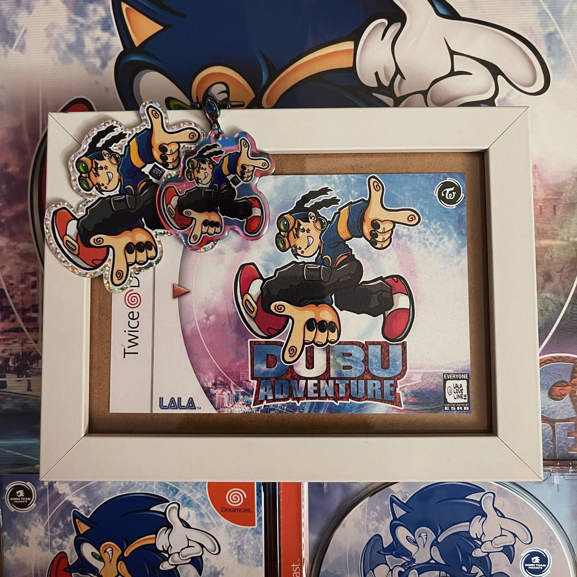 Zweimal "Dahyun X Sonic Adventure" Kombi-Pack | 6X4" Portcard, Charm, Sticker von lalaloveline