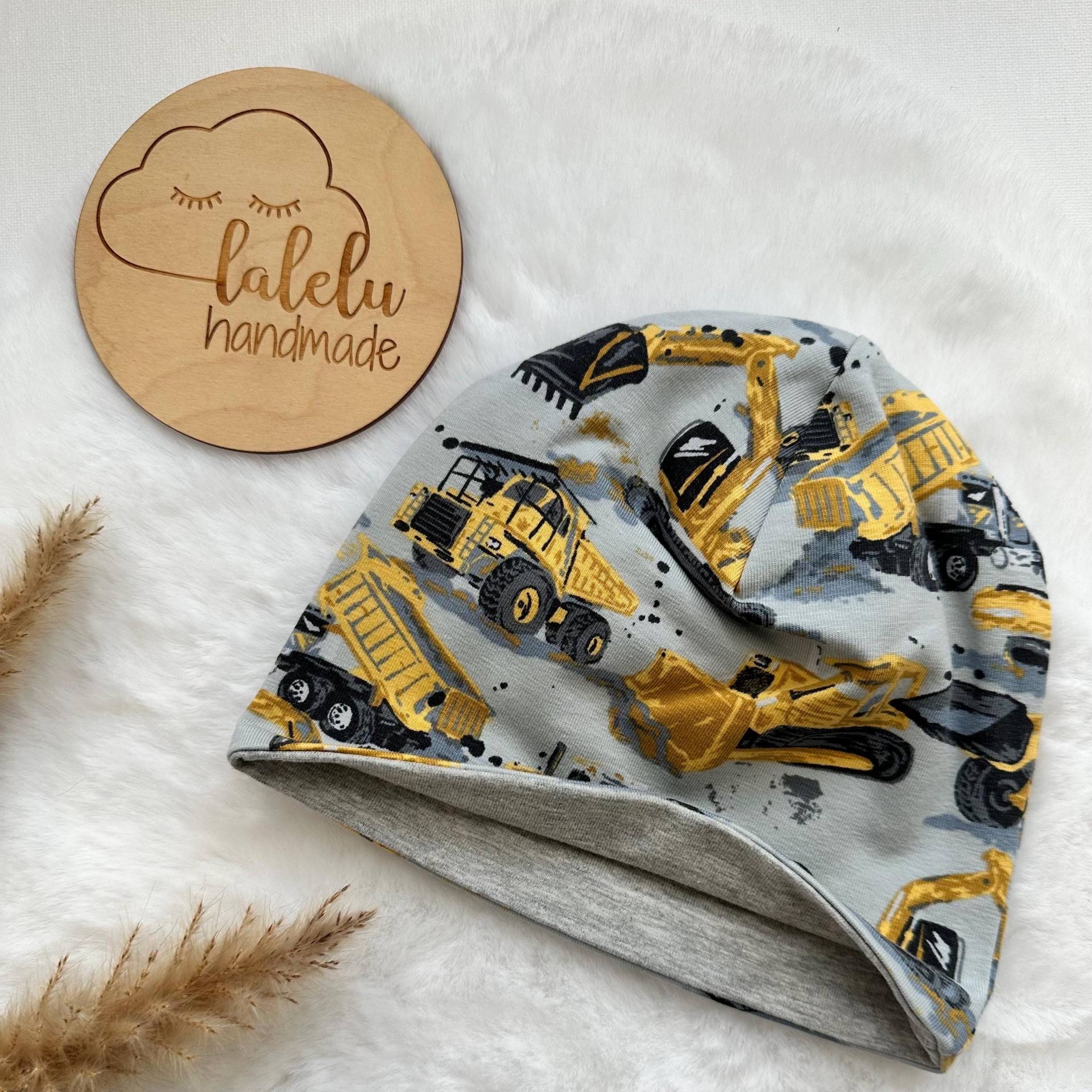 Baby Mütze Junge Bagger Ku 39 - 42cm Sale von laleluHandmadeDE