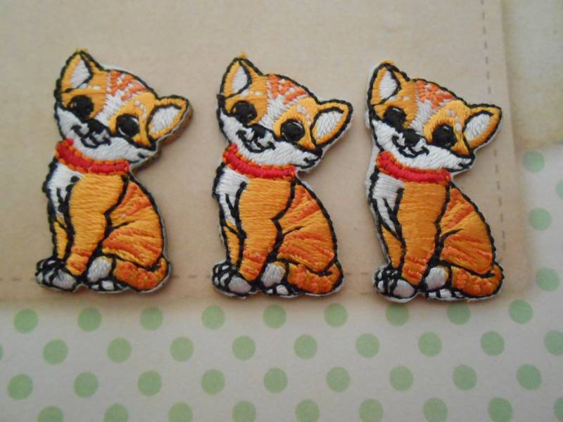 Eisen-Auf Kätzchen Bestickt Patches 3 Pcs Applikation Kinder Kindergarten Verschönerung von lallehandmade