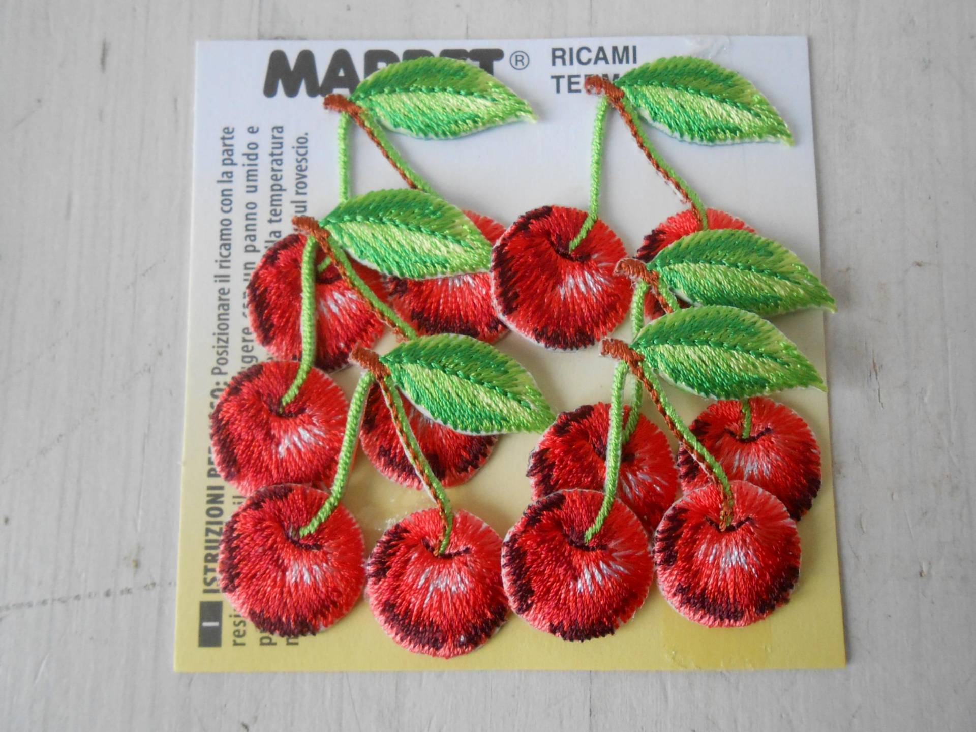 Patches Bügelbilder Kirschen Set Von 6 Applikationen Gestickte Friuts Patches Bügelbilder Kirschen Set Von 6 Applikationen Gestickte Friuts von lallehandmade