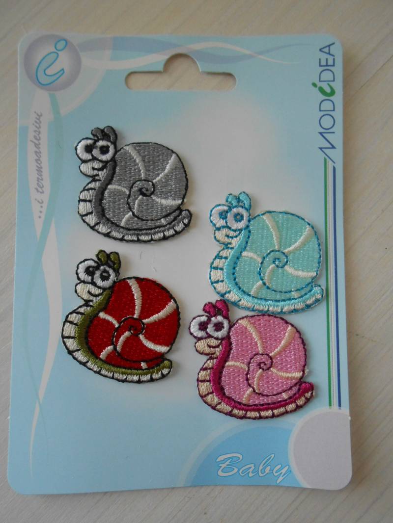 Schnecke Patches Set Von 4 Aufbügeln Bestickt Kindergarten Applikationen Schnecke Patches Set Von 4 Aufbügeln Bestickt Kindergarten Applikationen von lallehandmade