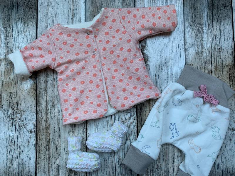 Baby Jacke & Hose + Söckchen Gr.50 von lamiastellaDesign