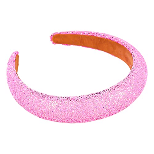 Haarspange Vintage Vielseitig Kopfschmuck Damen High Top Strass Stirnband Haarschmuck Rosa von lamphle