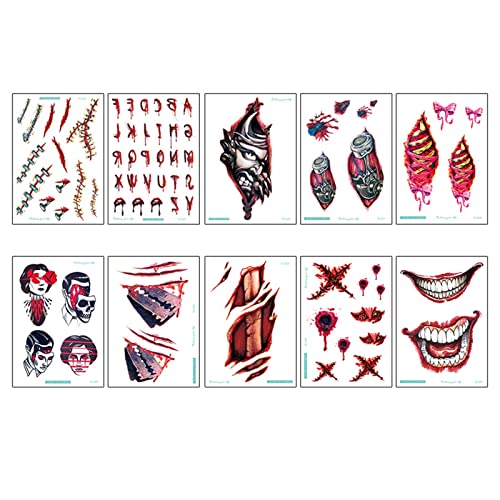 Tattoo Decals Kleine Größe, einfach zu verwenden, Papier, Mehrzweck, realistisch, temporäre Tattoos für Cosplay C von lamphle