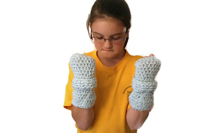 Gehäkelte Armstulpen, Gehäkelte Pulswärmer, Blaue Winter Handschuhe Texting, Mode Handschuhe, Wi von lanacooper