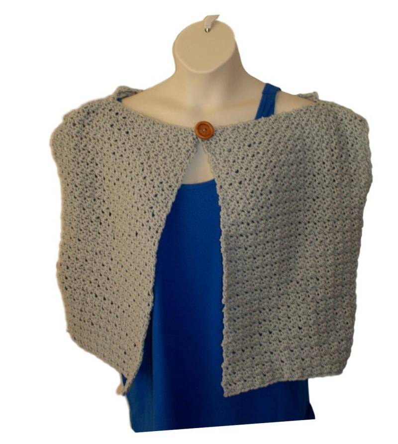 Graue Strickjacke, Pullover Mantel, Kapuzenweste, Grauer Häkelweste, Pullover, Herbstjacke, Jacke, Häkeljacke, Kapuze Mit Weste von lanacooper