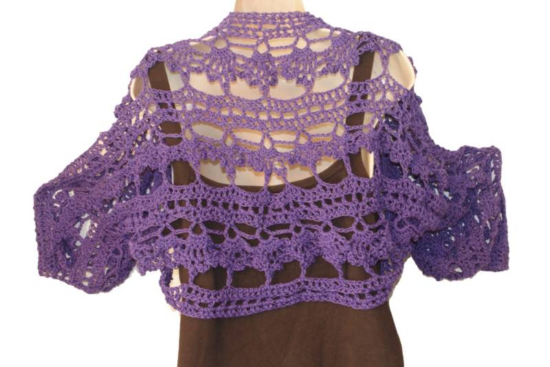 Lila Shrug, Xl Bolero, Voller Figur Plus Size Baumwolle Eleganter Formeller Brautjungfern Braut Shrug von lanacooper