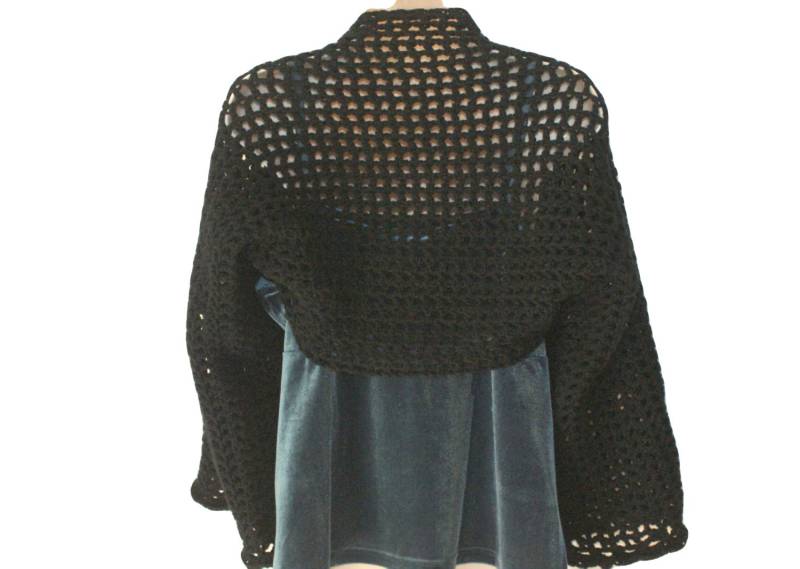 Schwarzer Shrug, Langarm-Shrug, Langarm-Bolero, Damenweste, Schwarzer Bolero, Übergröße Damenübergröße, Shrugs Boleros Schwarzer Shrug, Langarm-Shrug, Langarm-Bolero, Damenweste, Schwarzer Bolero, Übergröße Damenübergröße, Shrugs Boleros von lanacooper