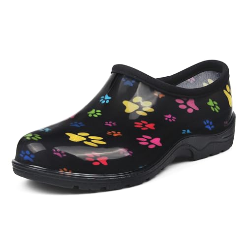 landchief Gartenschuhe Damen Wasserdicht Gartenschuhe für Damen, Bequeme Schlupfschuhe mit Gepolsterter Innensohle, rutschfeste Arbeitsschuhe für Damen Outdoor, Gartenarbeit und Hof, Bunte Welpenpfote landchief Gartenschuhe Damen Wasserdicht Gartenschuhe für Damen, Bequeme Schlupfschuhe mit Gepolsterter Innensohle, rutschfeste Arbeitsschuhe für Damen Outdoor, Gartenarbeit und Hof, Bunte Welpenpfote von landchief