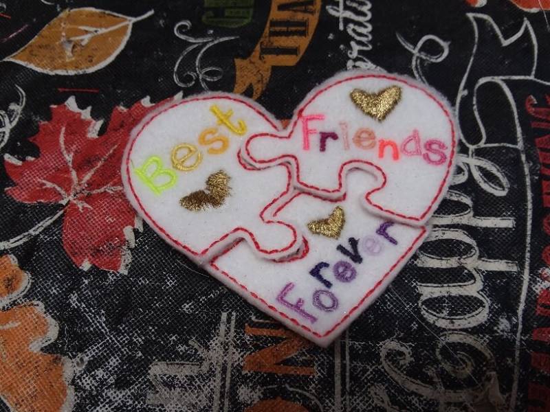 Beste Freunde Für Immer Felties Uncut von landhembroidery