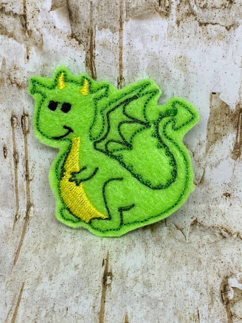 Drachen Filztie Ungeschnitten von landhembroidery
