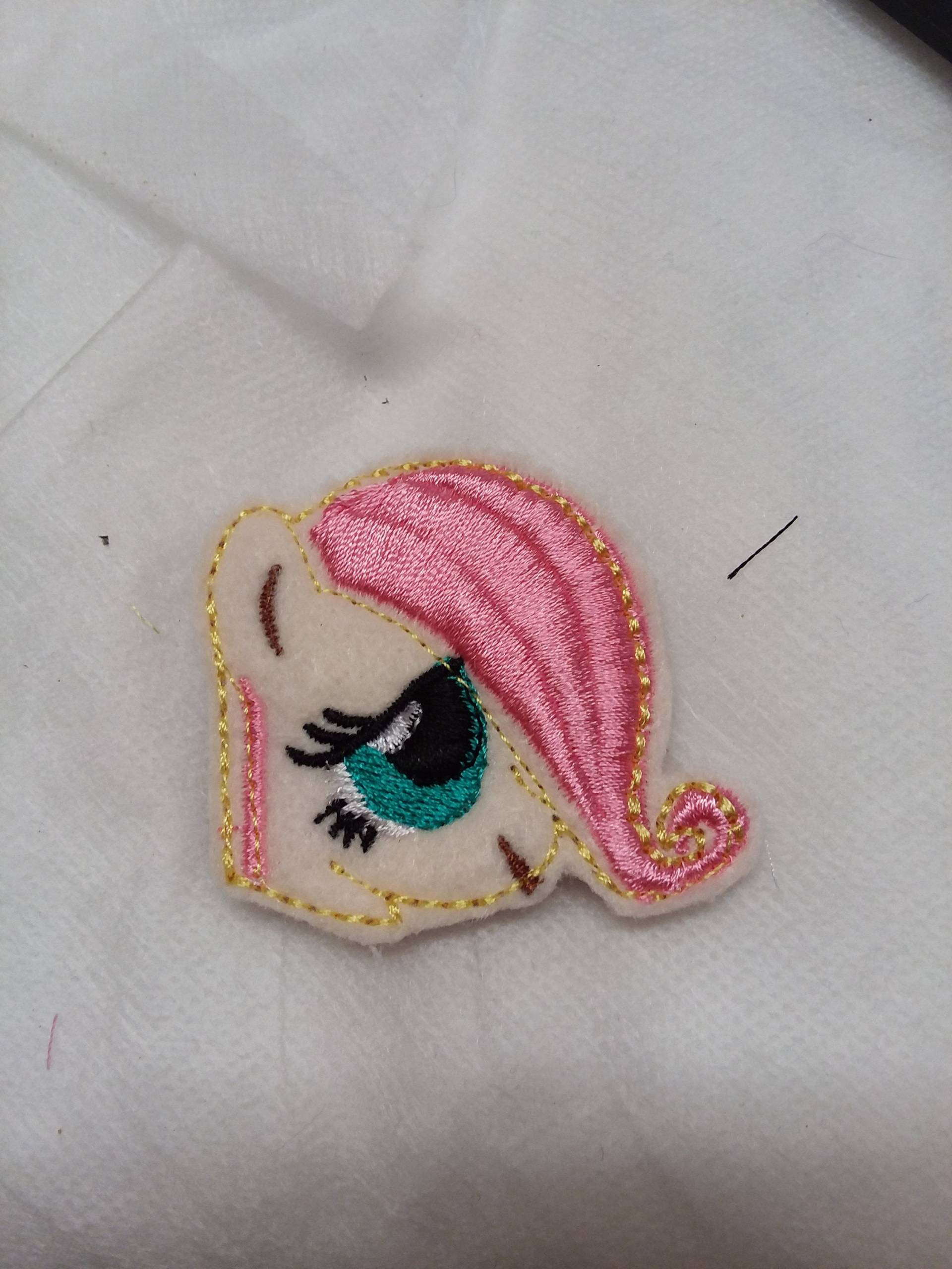 Fluttershy My Little Pony Filztie Ungeschnitten von landhembroidery