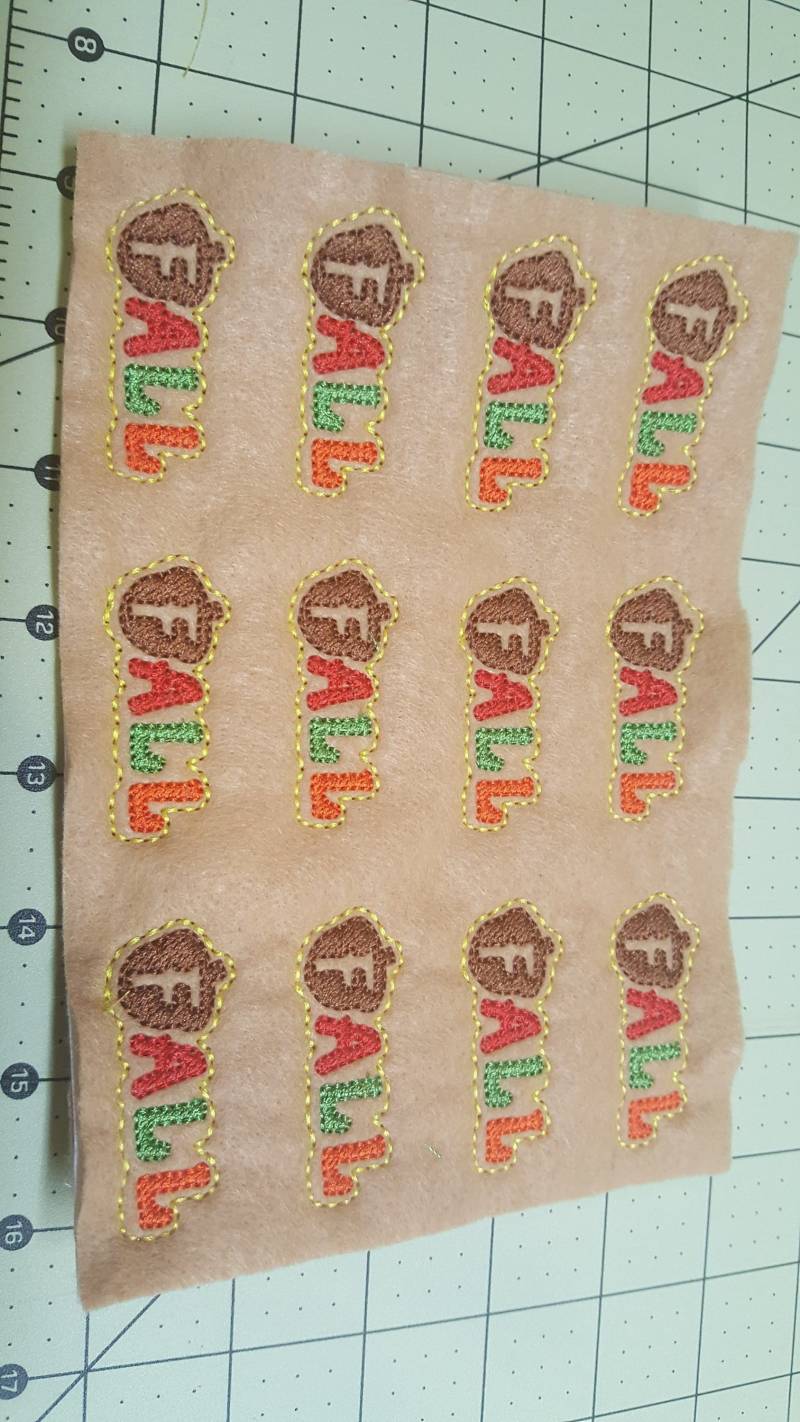 Herbst Eichel Felties Ungeschnitten von landhembroidery