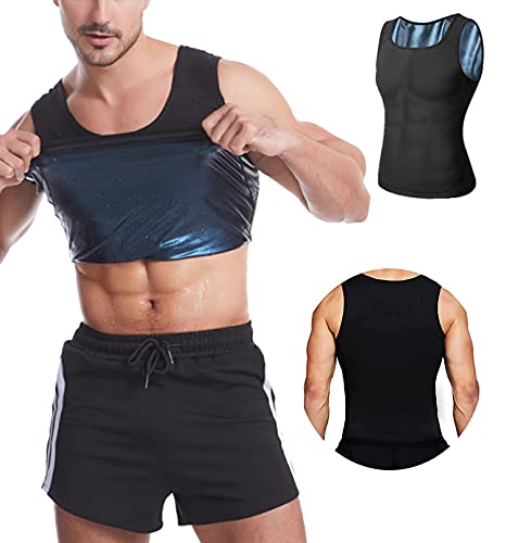 langjiao Schwitz-Top für Herren, Weste, Schlankheitsweste, Fitness, T-Shirt, Sauna-Effekt, Sport, Shaper, Gewichtsverlust, Body Shaper, Sport, Krafttraining von langjiao