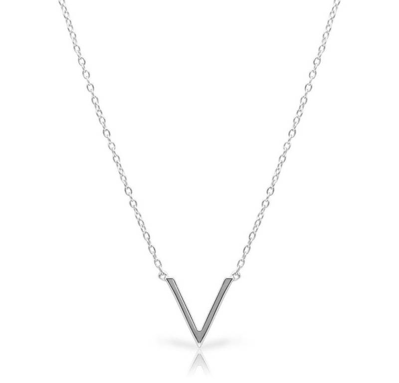lanii Silberkette lanii Kette mit V-förmigem Anhänger 925er Silber von lanii