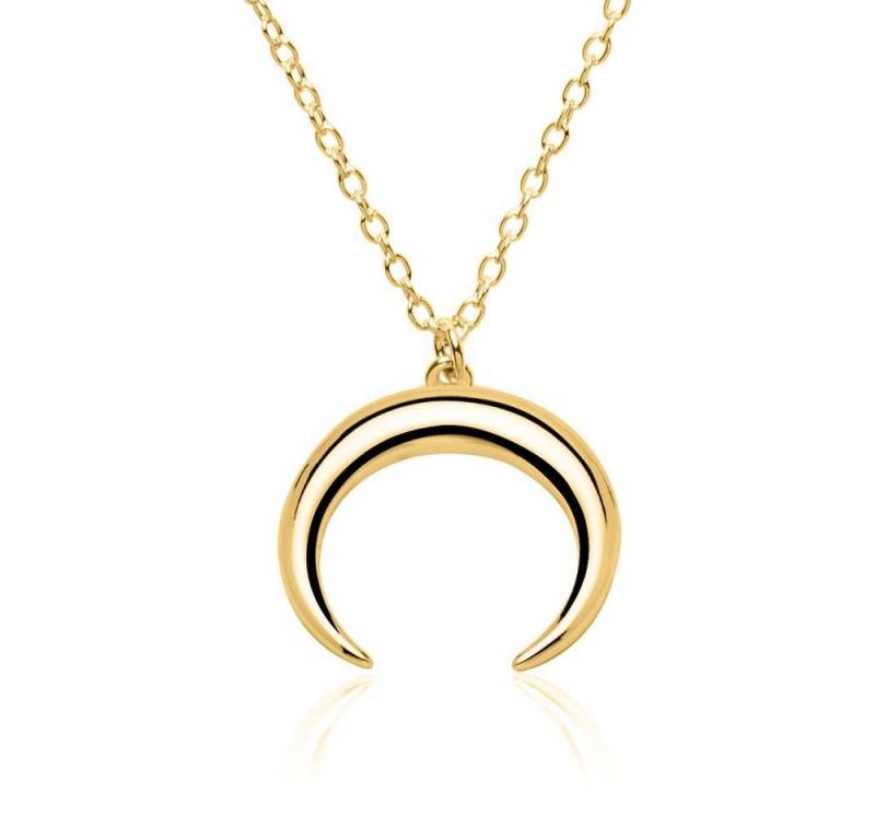 lanii Silberkette Halskette Halbmond für Damen aus vergoldetem Sterlingsilber von lanii von lanii