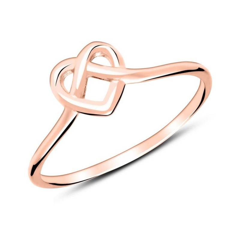lanii Silberring lanii Ring Herz aus rosévergoldetem Sterlingsilber von lanii