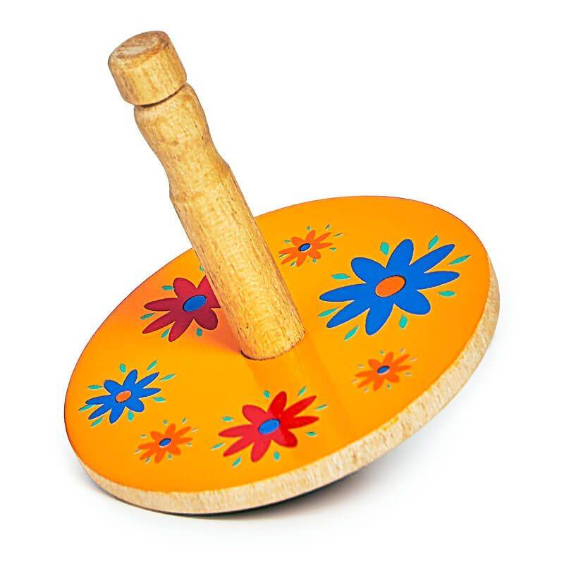 Lanka Kade Holzkreisel Blumen gelb - Limited Edition von lanka kade