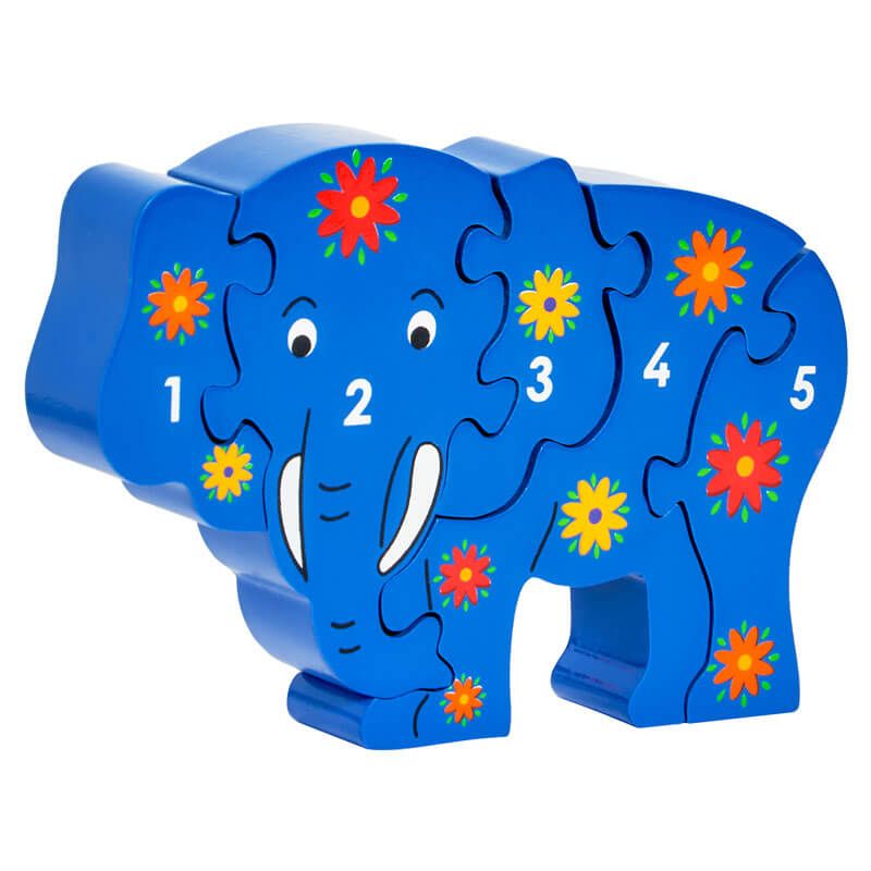 Lanka Kade Holzpuzzle Elefant blau 1-5 Limited Edition-Copy von lanka kade