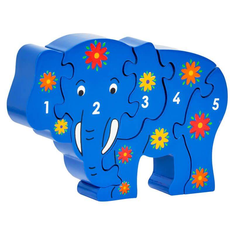 Lanka Kade Holzpuzzle Elefant blau 1-5 Limited Edition-Copy von lanka kade