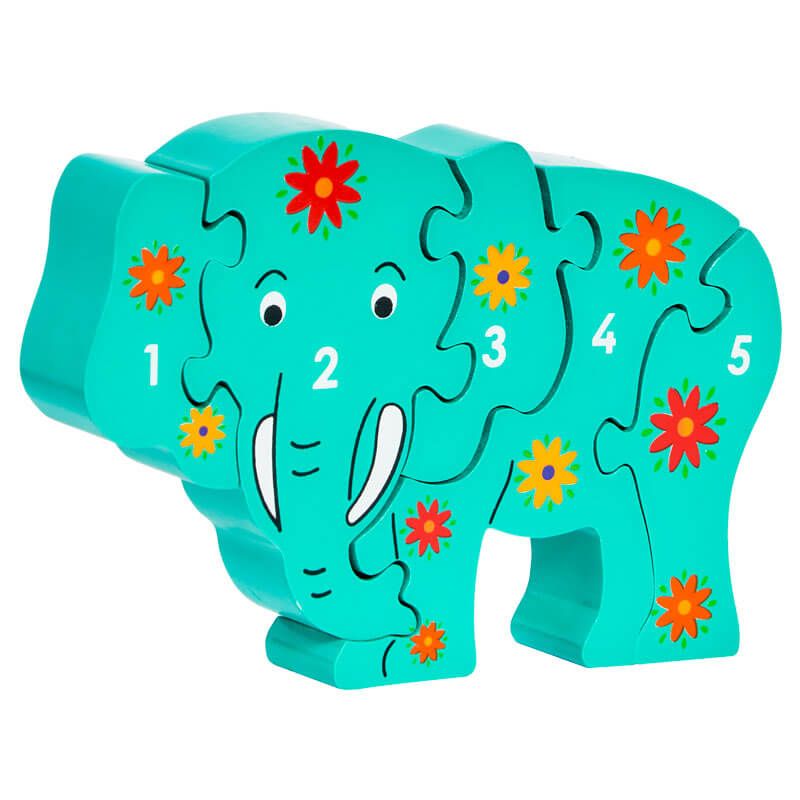 Lanka Kade Holzpuzzle Elefant grün 1-5 Limited Edition von lanka kade