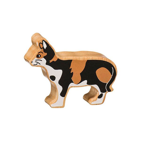 Lanka Kade Holztier Katze bedruckt von lanka kade