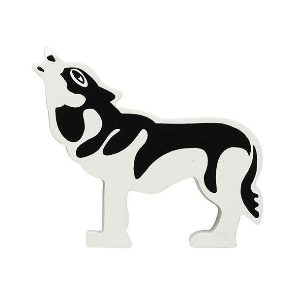 Lanka Kade Holztier Wolf bunt bemalt von lanka kade