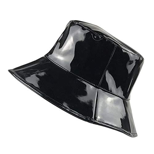 Damen-Regenhut, wasserdicht, breite Krempe, Fischerhut, Regenkappe, Schwarz, Medium Damen-Regenhut, wasserdicht, breite Krempe, Fischerhut, Regenkappe, Schwarz, Medium von lanliebao