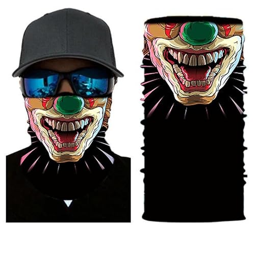 Skull Half Face Series Magic Bandana Nahtloser Schutz Warmes Lätzchen Outdoor-Ausrüstung Gesichtsschutz, Halloween-Horror-Maske, ungewöhnliches Design - Verschiedene Muster (ku9) von lanontaosta