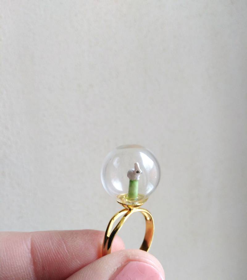 Winziger Weißer Hase von lapinPetite