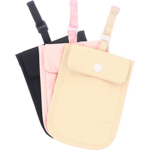 Reise-BH-Geldbörse für Damen, versteckter BH, Geldbörse, Taschendieb, sicher unter der Kleidung, Geldgürteltasche, geheime Reisebrieftasche für Geld und Wertsachen, Schwarz, Hautfarben, Pink, von lapinchen