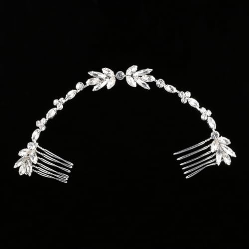 1 Stück Haarnadel Haarspange Strass Haarspange Hochzeit Haarkamm Braut Seitenclip Haarkamm Clip Strass Kopfschmuck Braut Haarspange Braut Kopfschmuck Hochzeit Haarschmuck für Frauen, Silber von lasenersm