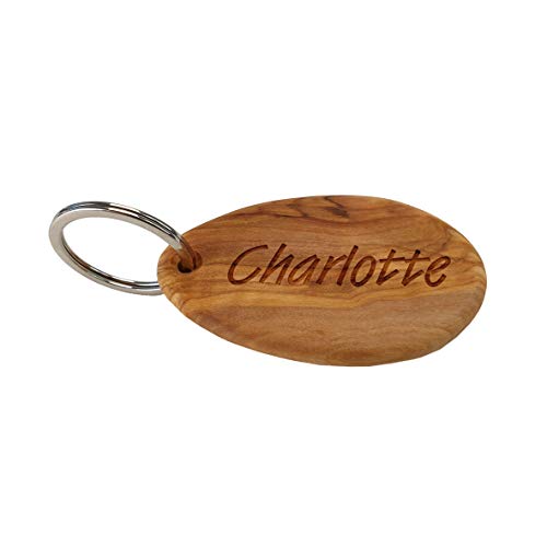 laser-diele Schlüsselanhänger Personalisiert mit Namen – Schlüsselanhänger mit Gravur als Geburtstagsgeschenk – Schlüsselanhänger Holz – Olivenholz – Oval laser-diele Schlüsselanhänger Personalisiert mit Namen – Schlüsselanhänger mit Gravur als Geburtstagsgeschenk – Schlüsselanhänger Holz – Olivenholz – Oval von laser-diele