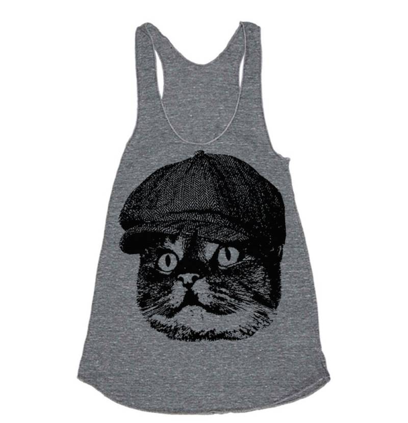 Cat Tanktop Damen Bekleidung Shirt Athletisch Workout Tank - Laufendes Vintage von lastearth