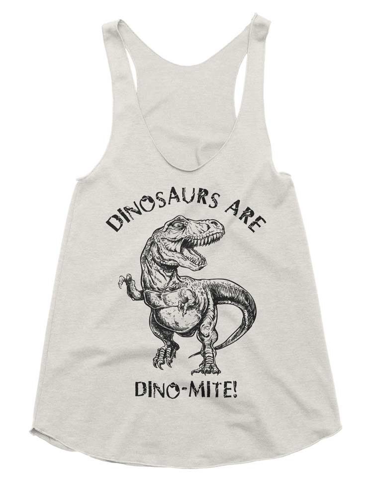 Dinosaurier Sind Dinomite Tri-Blend Racerback Tank - American Apparel Tanktop Xs S M L | Farboptionen von lastearth