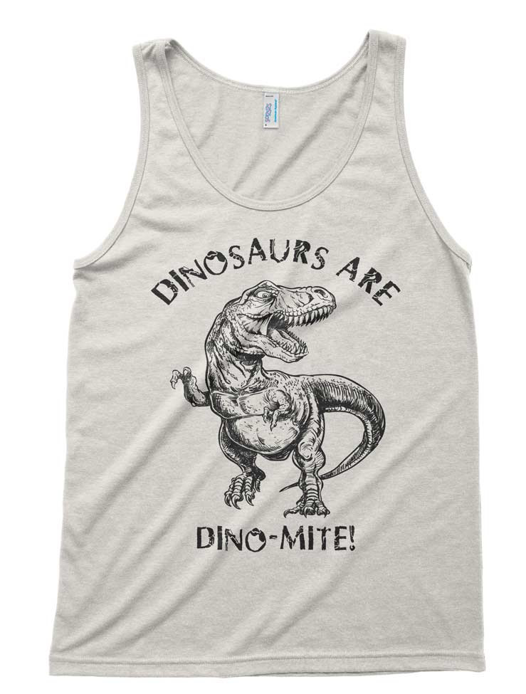 Dinosaurier Sind Dinomite Tri-Blend Tank - American Apparel Unisex Tanktop Xs S M L | Farboptionen von lastearth