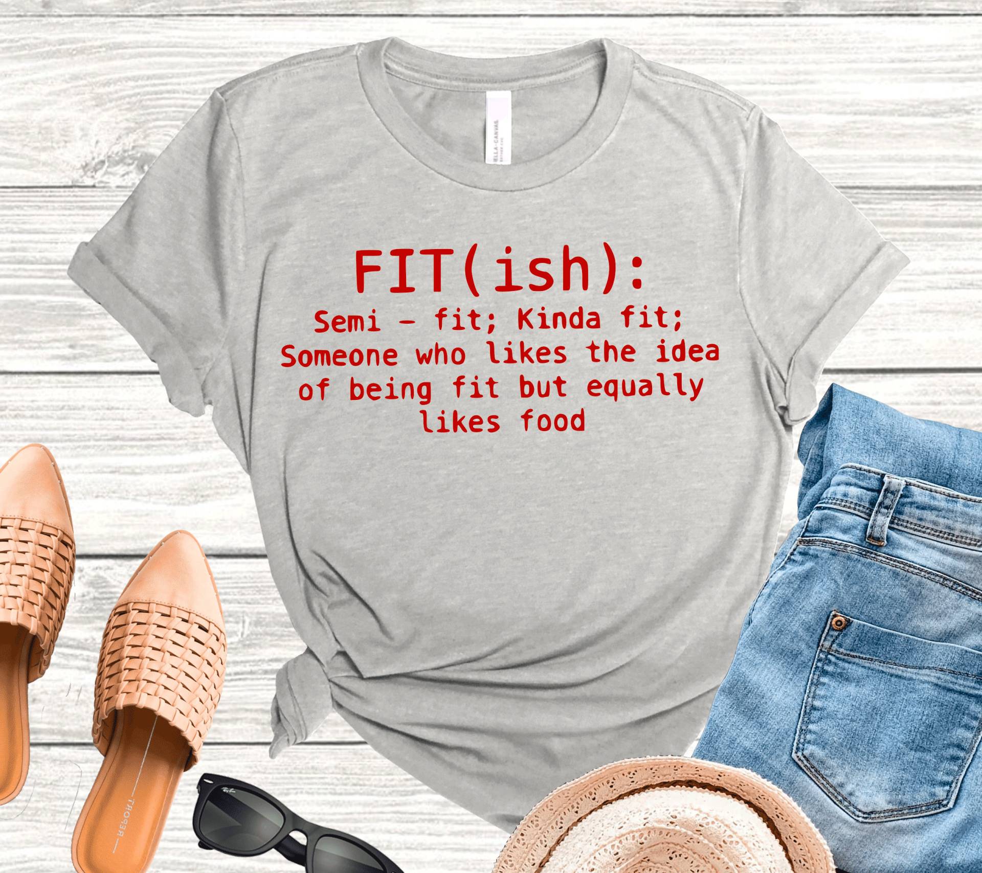 Fit-Ish Definition Shirt, Fitness T-Shirt, Lustiges Fitnessstudio Workout-T-Shirt, Damen-Fitnessstudio Grafik-T-Shirt von lastearth