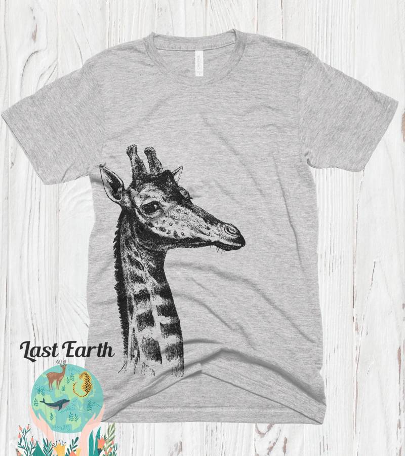 Giraffe T-Shirt, Vintage Weiche Hemden, Unisex Shirt, Herren T-Shirt Damen Print von lastearth