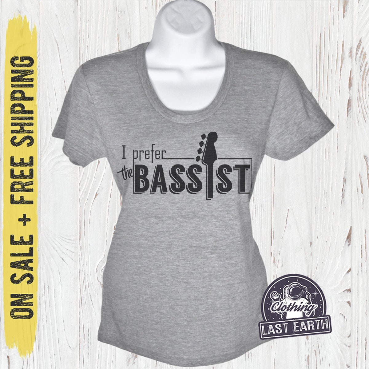 Großes Bassisten-Shirt Für Damen - Tri Blend Athletic Grey Musiker Geschenk, Band-Shirt Zum Verkauf, Kostenloser Versand von lastearth