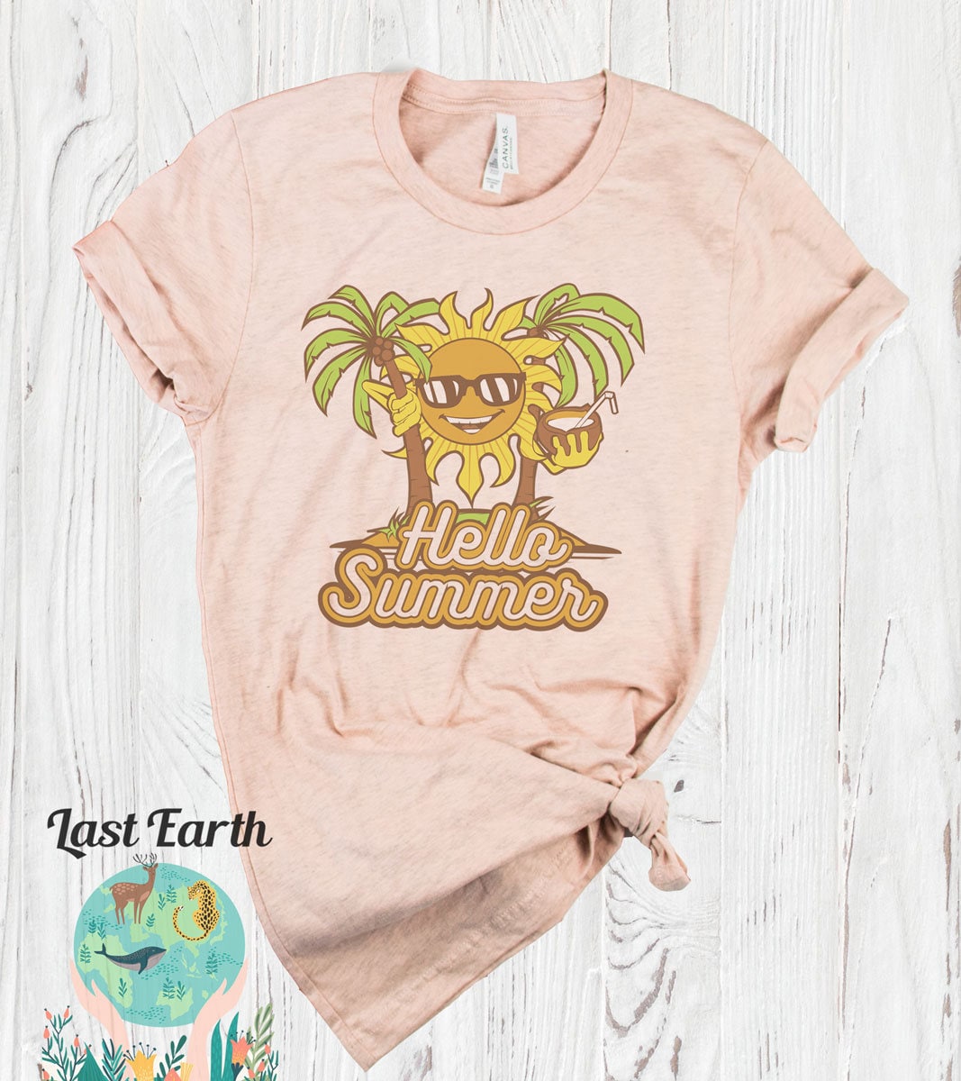 Hello Summer Shirt, Vintage Super Weiches T-Shirt, Sunny Herren Damen Shirts, Strand Geschenk Am Pool von lastearth