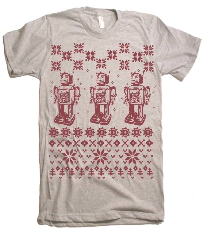 Im Angebot | Roboter Hässlich Weihnachten Pullover Shirt American Apparel Schneller Versand Weihnachtsgeschenk Herren Damen Geek Grafik T-Shirts von lastearth